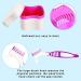 Denture Bath Case with Cleaner Brushes, Cups, Boxes, Holder & Brush in Pink - Retainer Cleaning & Travel Case - Buy Online on GoSupps.com