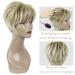 PHOCAS Pixie Cut Wig | Short Stylish Fluffy Layered None Lace Wig with Bangs | Brown Mix Blonde Short A-Brown Mix Blonde Lowlight | Women's Replacement Wig - Buy Online on GoSupps.com