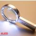 Professional Led Magnifier 10x Magnifier Handheld with 6 Led Lights Reading Double Glass Lens for Seniors Read Coins Stamps Map Full of Stars - Buy Online on GoSupps.com
