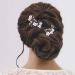 IYOU Bridal Hairpins - Rose Gold Sparkling Crystal Pearl Hair Accessories for Women & Girls (2 Pieces) - Buy Online on GoSupps.com