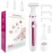Zoushinn Electric Shaver for Women, 3-in-1 Rechargeable Bikini Trimmer, for Eyebrow Facial Arms Legs Bikini Area, Wet & Dry Painless, Lady IPX5 Waterproof Bikini Trimmer/Body Hair Remover Pink
