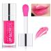 SBHEANGBA Moisturizing Lip Oil No-Sticky Gloss Tinted Balm Care Long Lasting Clear Liquid Lipsticks Plump Glow Oil For Dry Lip's Hydrating And Nourishing Pink Pack of 1