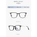 Metal TR90 Square Frame Blue Light Blocking Glasses for Men & Women | Anti-UV Computer & Reading Glasses - 52mm Black - Buy Online on GoSupps.com