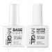 MYGEL by Mylee Nail Gel Polish Matte No-Wipe Top & Base Coat 2x15ml UV/LED Soak-Off Nail Art Manicure Pedicure for Salon & Home Use - Lasts up to 2 Weeks Easy to Apply No Chips Durable & Safe