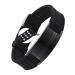 Feraco Ultra Strength Magnetic Bracelets for Men Women Silicone Sports Wristband for Balance & Energy with Powerful Magnets Waterproof & Adjustable Health Bracelet Black