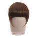 Bangs Bangs Hair for Women Bangs Hair Clip Extension Brazilian Human Hair Blunt Bangs Clip In Thick Natural Hair Extension Non-Remy Clip-In Neat Bang Hairpieces for Women Curved Bangs for Daily Wear Brown 20g T