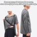 Unisex Post Shoulder Surgery Shirt - Long Sleeve Soft Cotton Easy Access - Chemo Clothing & Rehab Wear for Home Care Elderly Dialysis Fracture - Large Gray - Buy Online on GoSupps.com