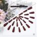 CLOACE Wine Red Long Matte Ballerina Fake Nails - 24 PCs | Full Cover Acrylic Party Nails for Women and Girls - Buy Online on GoSupps.com