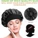 BIZBUY 3 Pack Satin Bonnet Hair Bonnet for Sleeping Night Hair Sleeping Caps with Wide Elastic Band Silk Bonnet is Suitable for Long Straight and Curly Hair. Black+Red+Purple - Buy Online on GoSupps.com