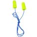 3M Ear Plugs 5 Pairs/Pack E-A-Rsoft Yellow Neons VP311-4106 Metal Detectable Cord Disposable Foam NRR 32 Drilling Grinding Machining Sawing Sanding Welding