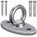 SELEWARE 2800 lb Capacity Wall Ceiling Mount Bracket for Suspension Strap Trainer, Suspension Kit for Yoga Swing, Hanging Hardware for Battle Ropes, Woss Suspension, Olympic Rings, Gym Accessories