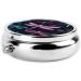 Purple Dragonfly Round Pill Box - 3 Compartment Mini Decorative Organizer for Travel | Portable Medicine & Vitamin Holder - Buy Online on GoSupps.com