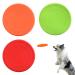 TSHAOUN 3pcs dog frisbee Dog Flying Disc Toy Natural Soft Rubber Pet Flying Saucer for Outdoor Interactive Fun. 7Inch (red green orange)