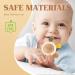 Soodyoow Bei ring Baby | Silicone & Wooden Biting Toy for Teething | Safe for Babies 3 Months+ - Buy Online on GoSupps.com