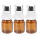 Housoutil 60ml / 2oz emptiness Refillable Pump Pum Cosmetic container Spray bottle & Lotion bottle for perfume essence (pump bottle & spray bottle) brown 60ml