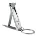 Nail Clippers Single Ultra-Thin Portable Multifunctional Foldable Household Nail Clippers with Keychain/956 Silvery