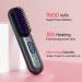 Cordless Hair Straightener Brush - Portable Straightening Comb with 9600mAh Battery Plasma Technology 9 Temperature Settings & LED Display for Travel & Home - Metallic Grey - Buy Online on GoSupps.com