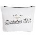 Fokongna Diabetic Supplies  Diabetic Supplies Bag Diabetic Emergency Kit Funny Makeup Cosmetic Bag Travel Bags for Women Grandma Grandpa Mom Dad Sister Brother Birthday Gifts All My Diabetes Sht