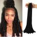 20inch Faux Locs Braiding Hair Crochet Braids Hair Extensions 20 Strands Twist Braid Synthetic Hairpiece (Ombre Black) - Buy Online on GoSupps.com