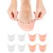 BLATOWN 8pc Silicone Toe Protectors Toe Covers for Women Men Shoe Filling Gel Toe Pads Toe Cap Tip Cushions with Breathable Hole for Pain Relief Fit for High Heel Ballet Point Shoes (White+Beige)