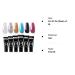 Glitter Poly Nail Extension Gel Kit - 6 Colors Builder for Salon Quality Nail Extensions at Home - 6PCS 15ml (Pink, Silver, Gold, Blue, Purple, Red) - Buy Online on GoSupps.com