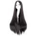 80cm Long Straight Black Wig for Women | Halloween Costume & Cosplay Hair - Perfect for Parties & Carnivals - Buy Online on GoSupps.com