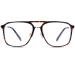 DUCO Retro Square Aviator Blue Light Glasses for Men Oversized Blue Ray Blocking Glasses Computer Glasses 70s Vintage Double Bridge Fashion Eyeglasses W022