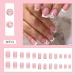 False Nails Tips Square Short Nail Manicure Set | Square Short Cute Press on Nails Full Nails with Love Heart Pattern for Fingernails Cle-ca - Buy Online on GoSupps.com