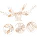 ABOOFAN Decor Hair Accessories Hair Clips Hair Barrettes Wedding Elegant Headdress Wedding Party Headdress Wedding Pearl Hair Pin Hair Side Comb Wedding Hair Pin Hair Comb Prom Bride Metal - Buy Online on GoSupps.com