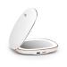 Fancii Compact Makeup Mirror with Natural LED Lights, 1x/ 10x Magnifying - Rechargeable, Portable, Lighted 4” Hand Mirror for Travel and Purses, Mila (White)