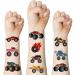 Monster Truck Temporary Tattoos for Boys Girls Interesting Monster Truck Fake Tattoos Birthday Party DIY Decorations Supplies Face Body Arm Waterproof Tattoo Stickers Gifts School Prizes 10 Sheets Truck Tattoo