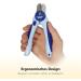 Thunderpaws Professional Claw Scissors for Dogs - Safe Nail Clippers with Safety Lock & Nail File (Medium to Large Blue) - Buy Online on GoSupps.com