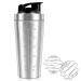 Joligaea stainless steel protein shaker 750ml shaker protein sports fitness sport fitness protein shaker protein with scale optimal for protein diet and fitness shakes silver