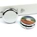 Shop Decorative Round Baseball Print Pill Box - 3 Compartment Portable Medicine Organizer | Metal Pocket Pill Case - Buy Online on GoSupps.com