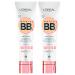L'Or al Paris BB Cream C'Est Magic 5en1 Cr me Colorante Hydratante Uniforme 24H SPF20 Texture Modulable L g re et Cr meuse Couleur 03 Medium Light - 2 Cosm tiques 2 BB Cream 03 Medium Light
