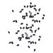 DOITOOL Silicone Lip Scrubber 100pcs Eye Shadow Stick Eyeshadow Stick Eyeshadow Makeup Accessories Double Sided Eye Patch Woman 7.5x0.5cm Black