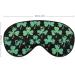 Retro Green Clover Pattern Sleep Mask - Adjustable Strap Eye Cover for Blocking Light, Ideal for Travel, Naps - Men and Women - Buy Online on GoSupps.com