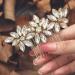 Latious Crystal Bride Wedding Hair Comb Gold Rhinestone Bridal Hair Pieces Hair Clip Hair Accessories for Women and Girls (Gold)
