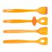 4-Part Lip-Tongue Muscle Trainer for Oral Flexibility & Rehabilitation - Large Orange - Buy Online on GoSupps.com