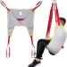 Patient Walking Sling for Transfer Machine Patient Lift Toileting Sling Bathroom Transfer Hammock Divided Leg Sling Moving Assist Hoist Gait Belt with 6 Adjustable Lanyards 1