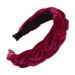 "MIRRAY"Ladies Rockabilly Fashion Velvet Braid Hairband Hair Head Hoop Sweet New Trend Summer Hair Headband Wine