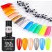 DouborQ Jelly Glass Gel Nail Polish Set 8ML 12 Colors Blue Red Purple Rainbow Neon Yellow Green Orange Summer Crystal Sweet Gel Polish Kit Translucent Soak Off UV Varnish Gel 12Color Jelly Gels Set - Buy Online on GoSupps.com