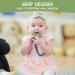 Aolso Silicone Bite Ring for Babies - BPA-Free Five Finger Teething Toy with Anti-Lost Rope - Ideal Dental Aid for 3 Months + - Green - Buy Online on GoSupps.com