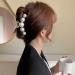White Large Pearl Hair Claw Clips - Strong Hold Barrettes for Women | Ideal for Daily, Birthday, Wedding Wear | Nonslip Hair Accessories for Thick or Thin Hair - Buy Online on GoSupps.com
