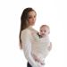 mushie Baby Wrap Carrier | 100% Organic Cotton | Infant Sling for Newborn and Babies 8-35 lbs (Beige Melange)