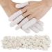 300 Pcs Latex Finger Cots Medium Latex Finger Cots White Disposable Latex Finger Cots Rubber for Injured Finger Cracked Finger Sports(White)