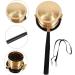 Homsfou Moxibustion Box - Copper Moxa Tool Holder for Acupuncture & Massage | 2pcs Golden 16x6cm - Buy Online on GoSupps.com