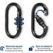 Buy 25kN Karabiner - Parfco 2 Pack Climbing Carabiner Hooks for Hammocks Mountaineering & Swing - Heavy-Duty Load-Bearing Alloy - Buy Online on GoSupps.com