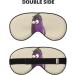 Cartoon Eggplant Print Unisex Sleep Mask - Double-Sided Eye Mask for Sound Sleep & Skin Care - Black - Buy Online on GoSupps.com