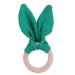Delightful Bunny Ears Infant Wood Bite Ring - Safe Natural Tooth Training & Sensory Toy for Babies (Green) | Perfect Gift - Buy Online on GoSupps.com